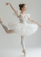 Naklejka premium Young ballet dancers practicing