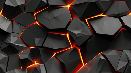 A black and orange background with a lot of cracks and holes