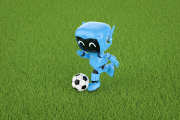 Personal assistant robot play football or soccer