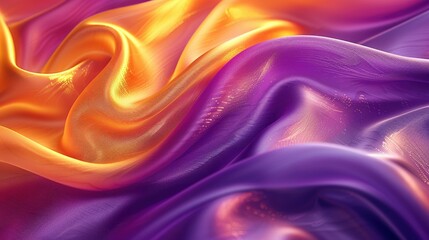 Obraz premium A purple and orange fabric with a wave pattern