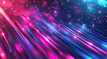 A colorful, blurry background with pink and blue streaks
