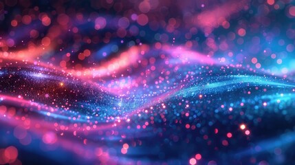 A colorful, swirling background with a lot of sparkles