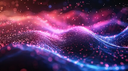 Obraz premium A colorful, swirling pattern of dots and lines