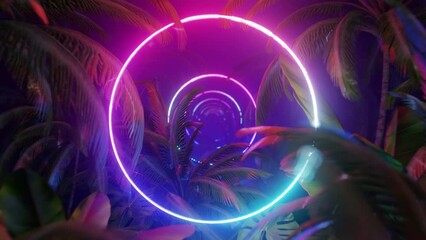 Neon Frame in The Jungle