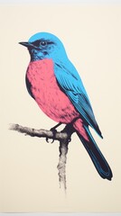 Fototapeta premium Bird bluebird animal finch.