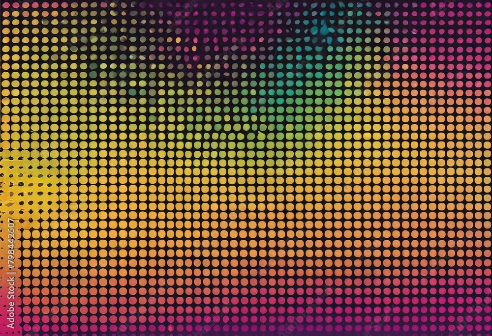 Poster 'halftone style vibrant effect retro textures background 80's gradient colors abstract vector'