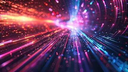 Naklejka premium A colorful, abstract image with a lot of dots and lines