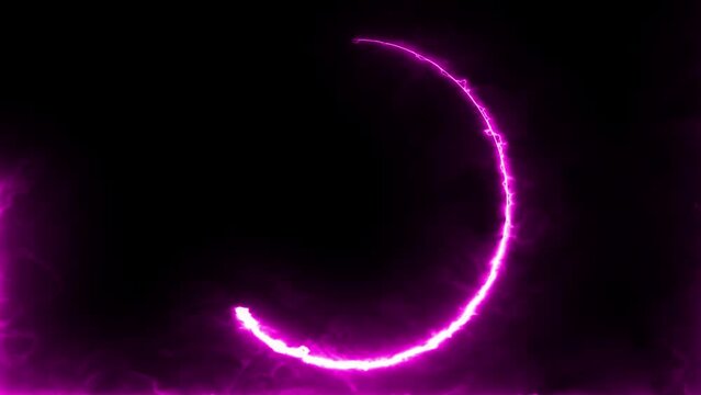 Saber replicant effect glowing border animation Ultra HD 4k footage.