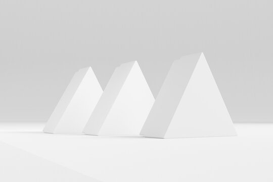 Triangle box mockup, collection of triangle rigid box, paper triangle box packaging, unique packaging design template, luxury geometry shape storage box, realistic pack shot of geometric container  