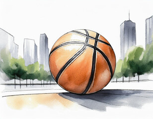 basketball in the sky