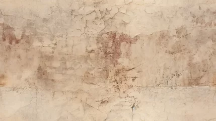 Fotobehang Verweerde muur A wall with a lot of cracks and dirt on it  © rizkan