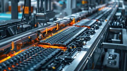 Automated Assembly Line for Electric Vehicle Battery Cells in Mass Production