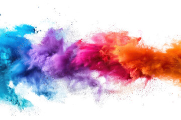 A mesmerizing explosion of neon pigments, illuminating the darkness with an electrifying burst of color. ,Isolated on white background