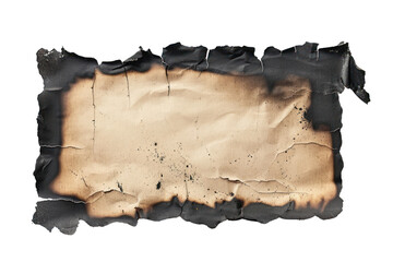 A torn piece of paper fluttering in the wind, isolated on white background