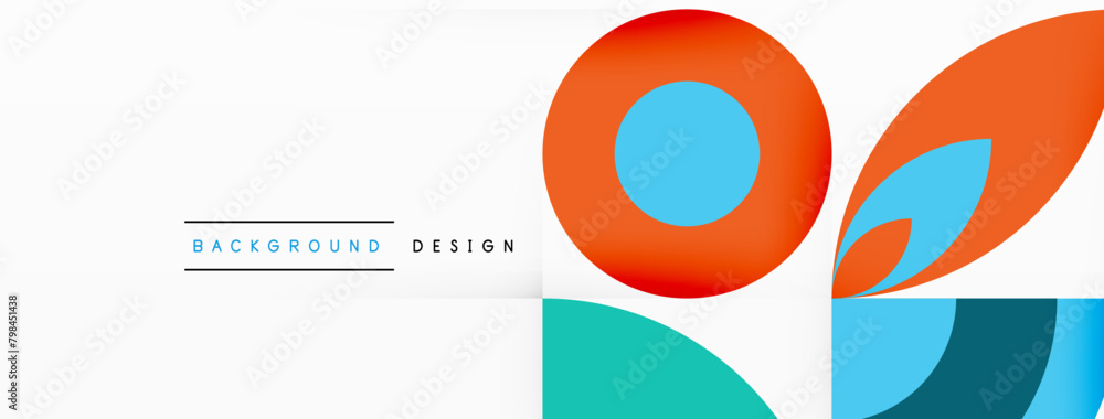 Poster a modern logo design featuring a dynamic electric blue circle with the letters eac fold underneath. 