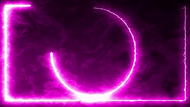 Saber replicant effect glowing border animation Ultra HD 4k footage.
