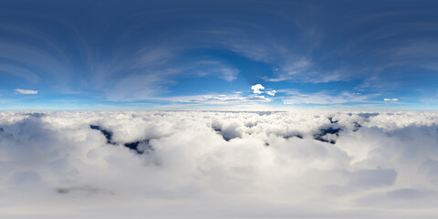 Fototapeta premium 360 View of colorful Cloudscape Background