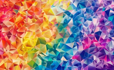 Abstract background with colorful low poly triangles