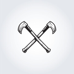 double axe logo icon