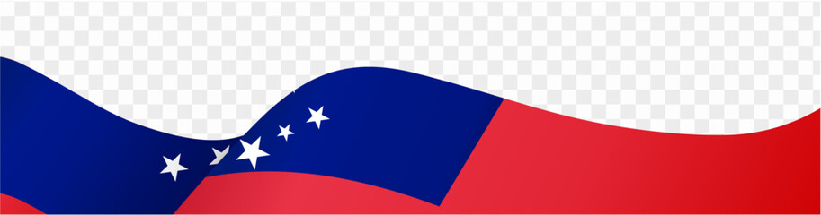 Samoa flag wave isolated on png or transparent background vector illustration.