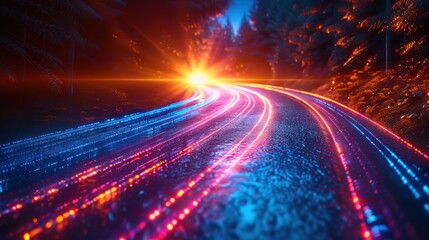 High speed technology concept light abstract background