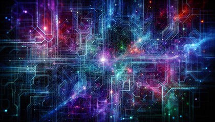 Fototapeta premium digital network wallpaper