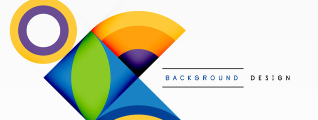 An electric blue background adorned with circles and squares, creating a vibrant illustration suitable for logos or graphics. Hot air ballooning inspired design in magenta and triangle accents