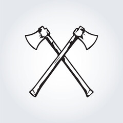 double axe logo icon