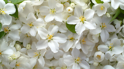 White Blossoming Jasmine Flower, Natures Elegance ,Blooming Beauty, Fresh Aroma on Isolated Green Leaf