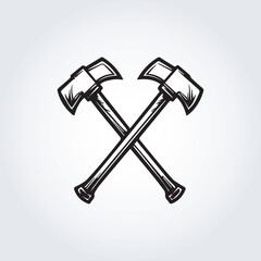 double axe logo icon