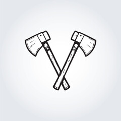 double axe logo icon
