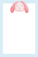 Rabbit and fruit background 