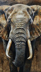 Capture a majestic elephant in a photorealistic style, showcasing intricate wrinkles and expressive eyes Bring out the grandeur and wisdom in this gentle giant