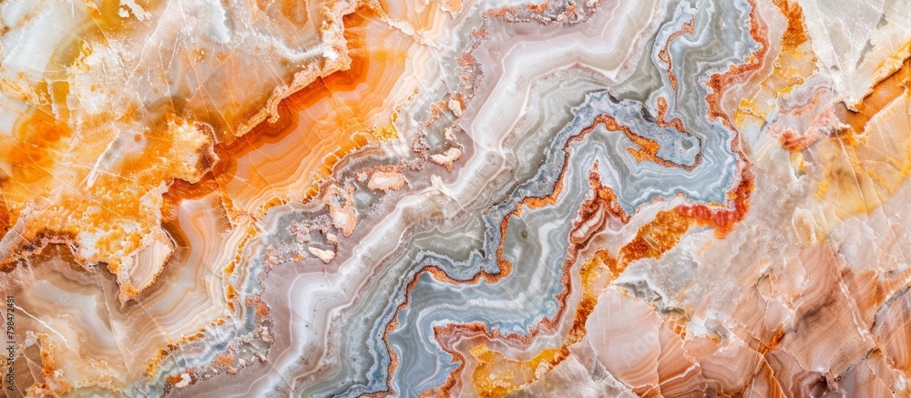 Poster detailed shot capturing the vibrant and multicolored pattern on a marble slab