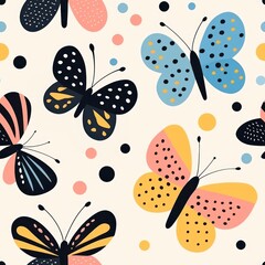 Butterfly pattern backgrounds creativity.