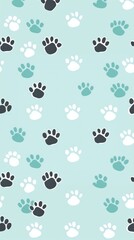 Paw dog pattern backgrounds repetition.