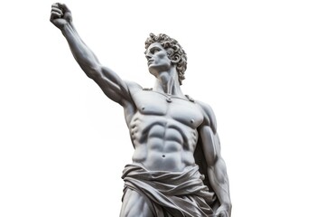 Obraz premium Statue sculpture art white background.