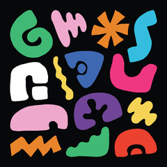 colorful organic abstract shape vector