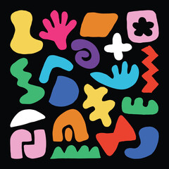 colorful organic abstract shape vector