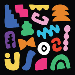 colorful organic abstract shape vector