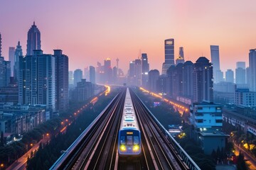 Fototapeta na wymiar high-speed rail connecting major cities