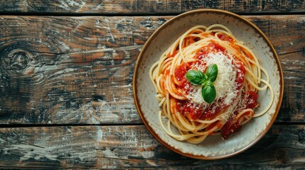 A plate of spaghetti with marinara
