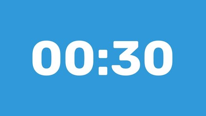 35 Second count clock time video animation vector design.