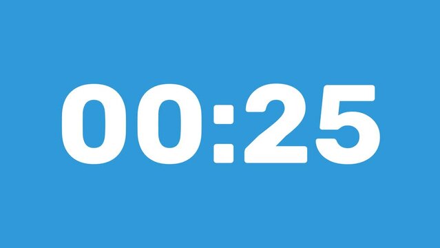30 Second count clock time video animation vector design.