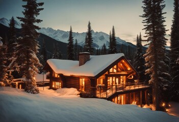 warm interior coziness winter ski lodgem vibes Rustic mountain