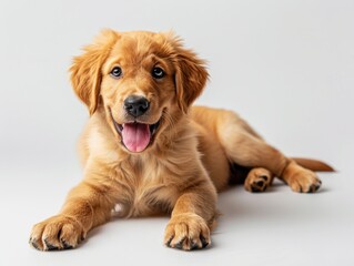 A small dog with a white background