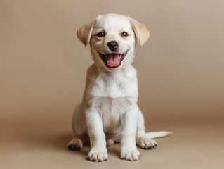 A small dog with a white background