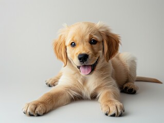 A small dog with a white background