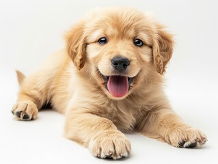 Obraz premium A small dog with a white background