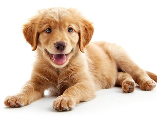 Obraz premium A small dog with a white background